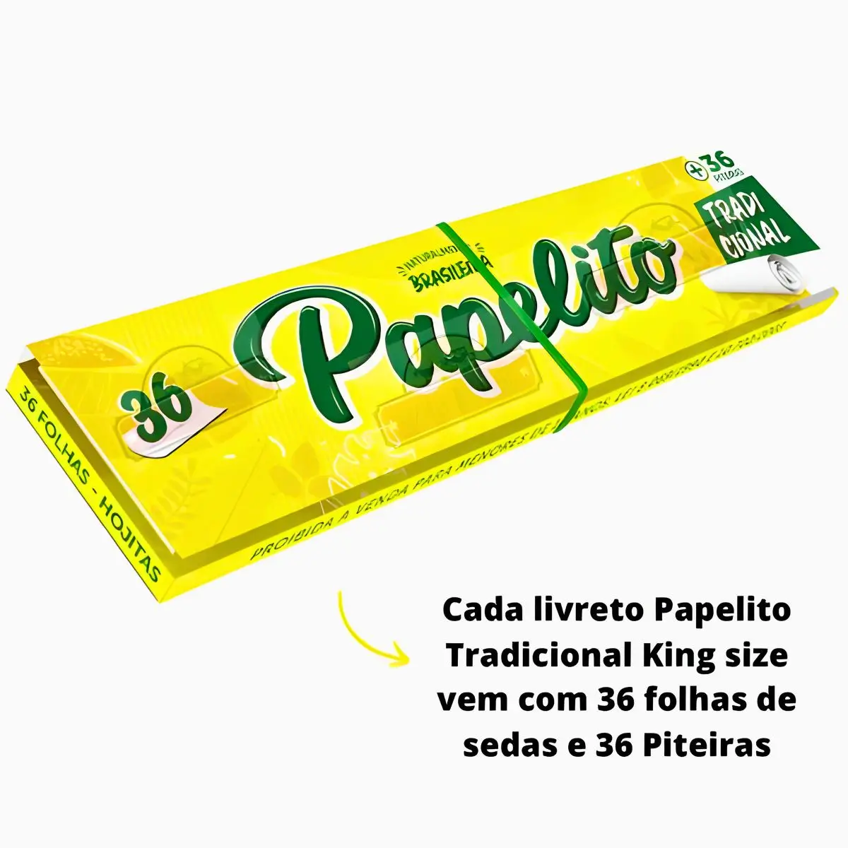 Seda Papelito Tradicional King Size c/ Piteira - Display C/24 Livretos - Imagem 3