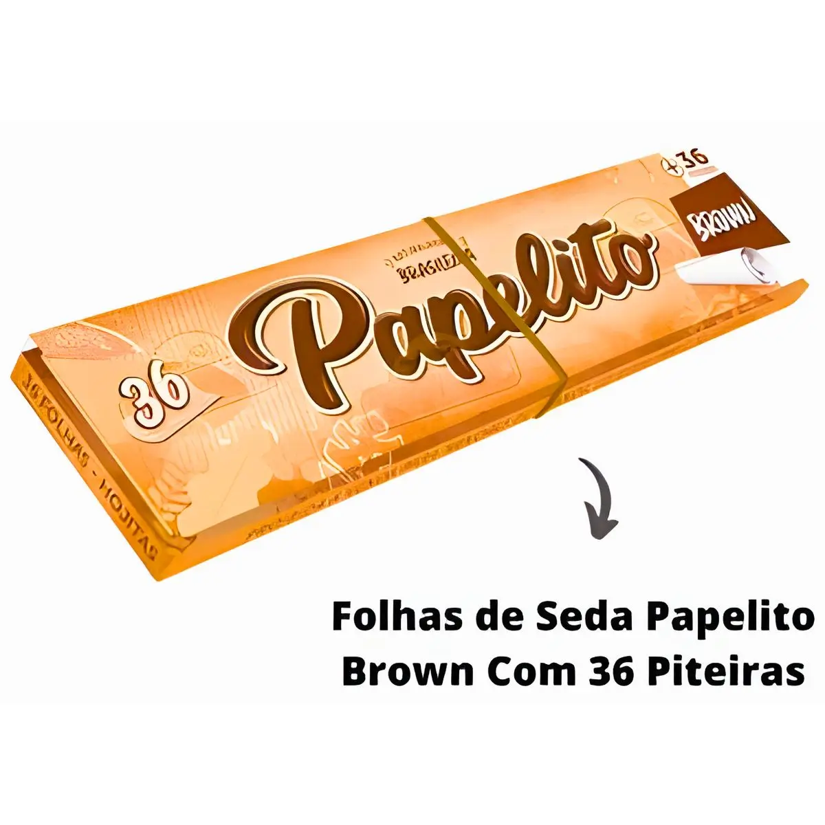 Seda Papelito Brown King Size C/ Piteira - Display C/24 Livretos - Imagem 4