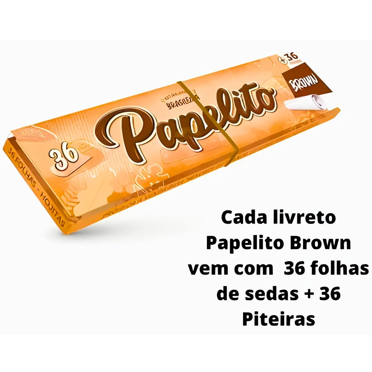 Seda Papelito Brown King Size C/ Piteira - Display C/24 Livretos - Imagem 5