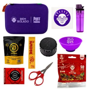 Kit Case Estojo Clássica Puff x Bem Bolado Premium Completo Para Fumo