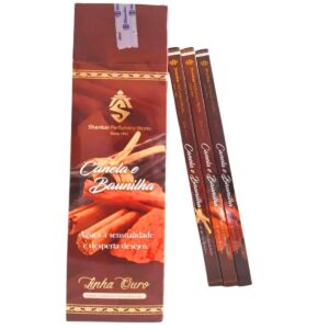 Incenso Shankar Linha Ouro Aroma Canela C Baunilha - Display C/25 Unidades