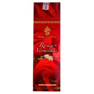 Incenso Shankar Linha Ouro Aroma Rosa Vermelha - Display C/25 Unidades