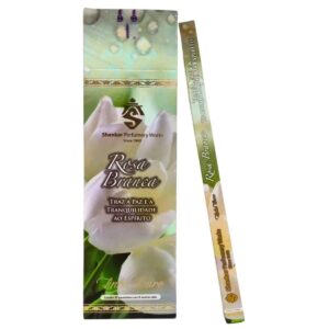 Incenso Shankar Linha Ouro Aroma Rosa Branca - Display C/25 Unidades