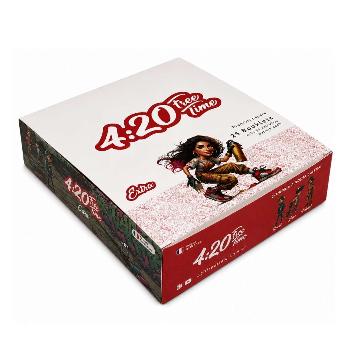 Seda 4:20 Free Time Red Extra King Size - Display c/ 25 unidades - Imagem 2