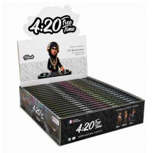 Seda 4:20 Free Time Black King Size - Display c/25 Unidades
