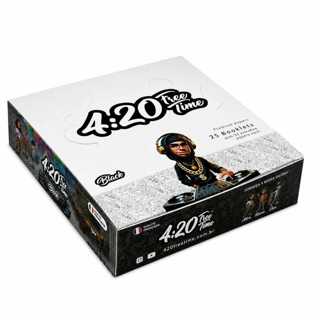 Seda 4:20 Free Time Black King Size - Display c/25 Unidades - Imagem 2