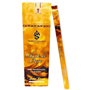 Incenso Shankar Linha Ouro Aroma Chuva de Ouro - Display C/25 Unidades