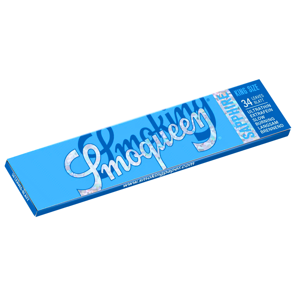 Seda Smoking Smoqueen Sapphire King Size - Display C/50 Livretos - Imagem 3