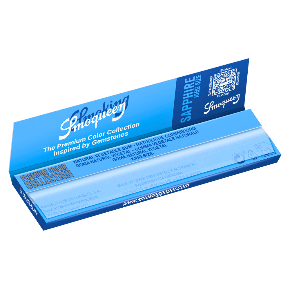 Seda Smoking Smoqueen Sapphire King Size - Display C/50 Livretos - Imagem 4