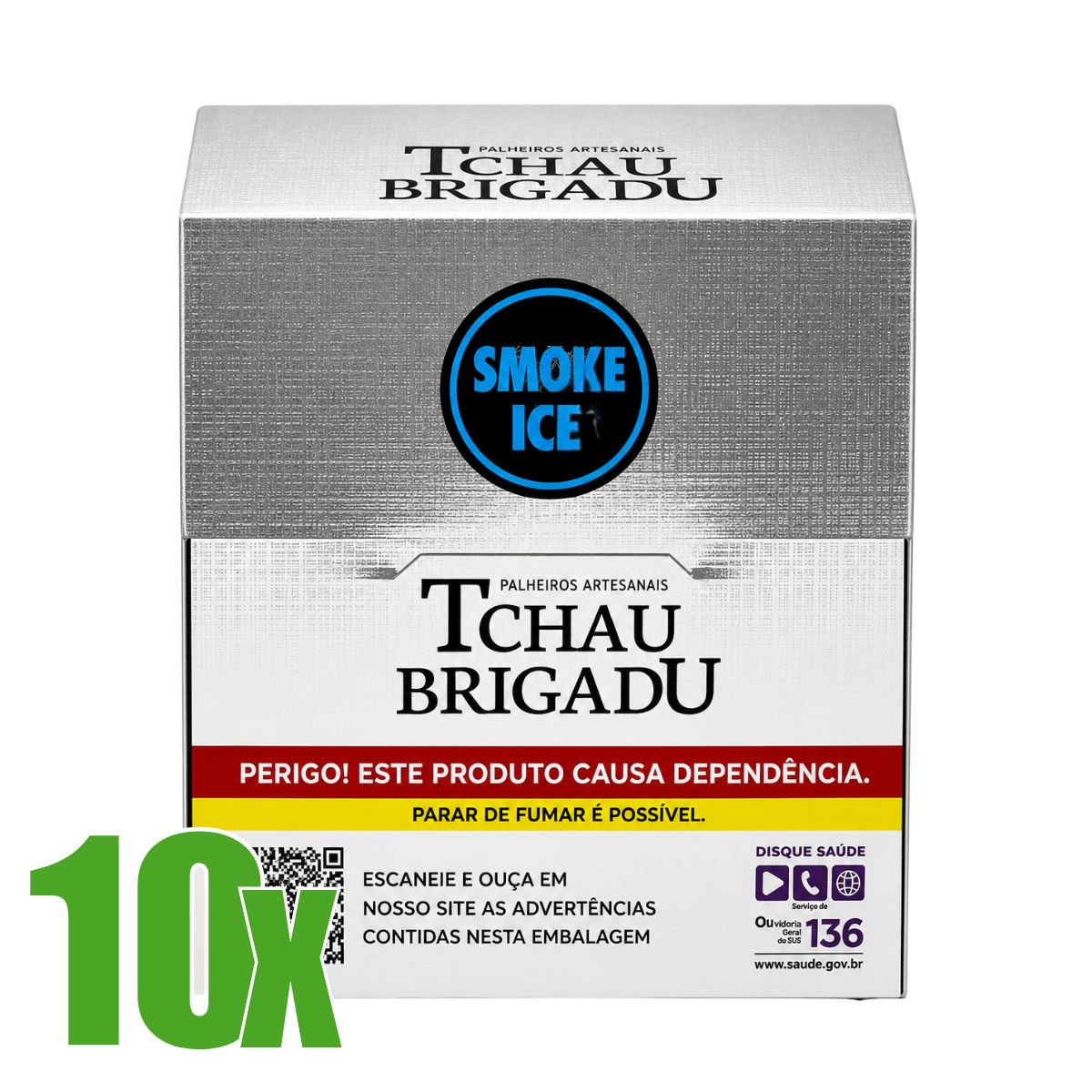 Cigarro de Palha Tchau Brigadu Ice - Kit C/10 Display