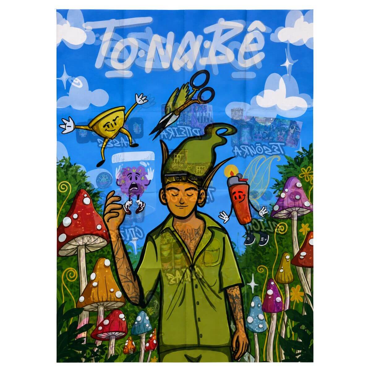 Kit Case Tonabê Full Print C/ Cuia, Piteira, Kumbaya, Tesoura e Adesivo - Imagem 12