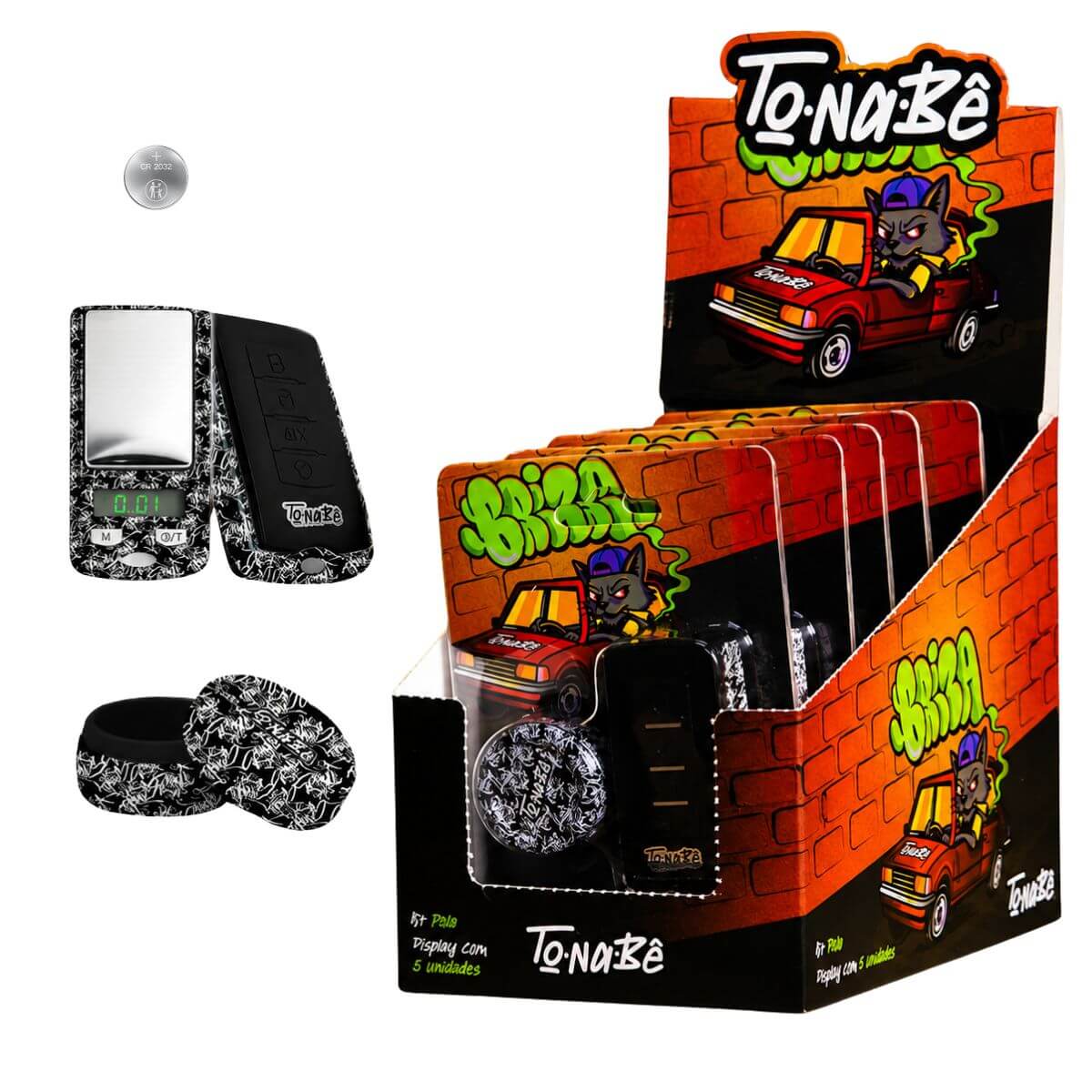 Kit Balança Digital Pala c/ Bateria e Slick Silicone Tonabê - Display C/5 Unidades - Imagem 3