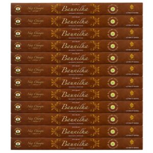 Incenso Shankar Linha Massala Nag Champa Aroma Baunilha - Display C/12 Unidades