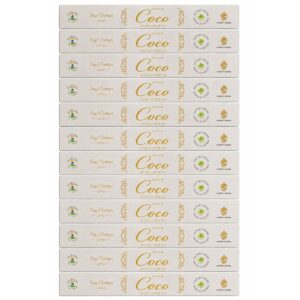 Incenso Shankar Linha Massala Nag Champa Aroma Coco - Display C/12 Unidades