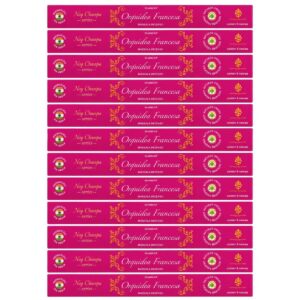 Incenso Shankar Linha Massala Nag Champa Aroma Orquidea Francesa - Display C/12 Unidades