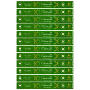 Incenso Shankar Linha Massala Nag Champa Aroma Citronela - Display C/12 Unidades