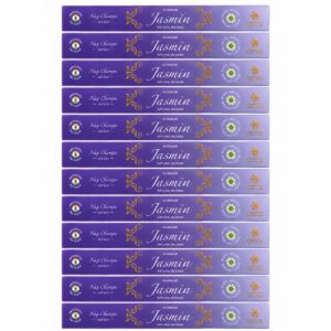 Incenso Shankar Linha Massala Nag Champa Aroma Jasmin - Display C/12 Unidades