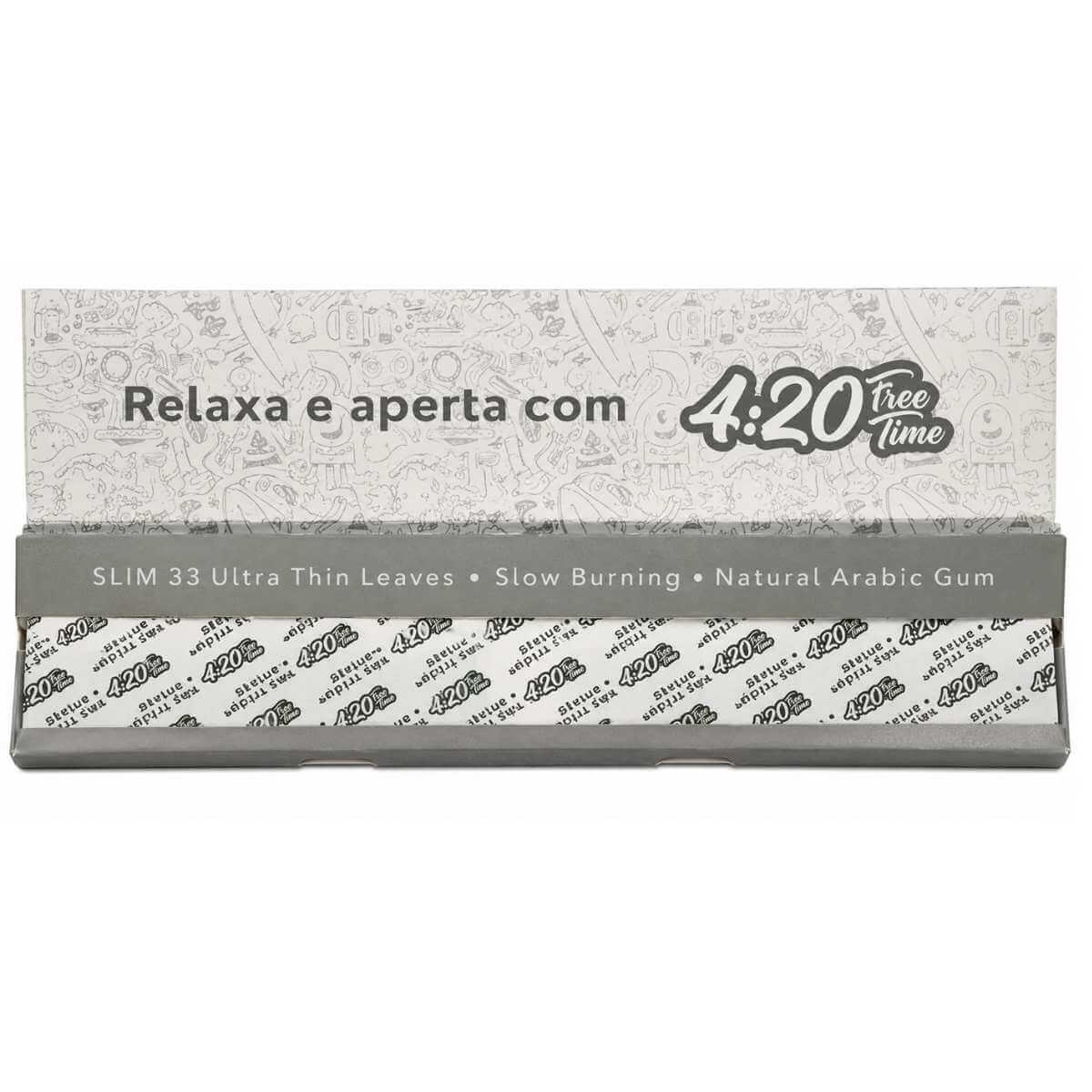 Seda 4:20 Free Time Silver Slim King Size - Display c/ 25 unidades - Imagem 4