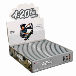 Seda 4:20 Free Time Silver Slim King Size - Display c/ 25 unidades