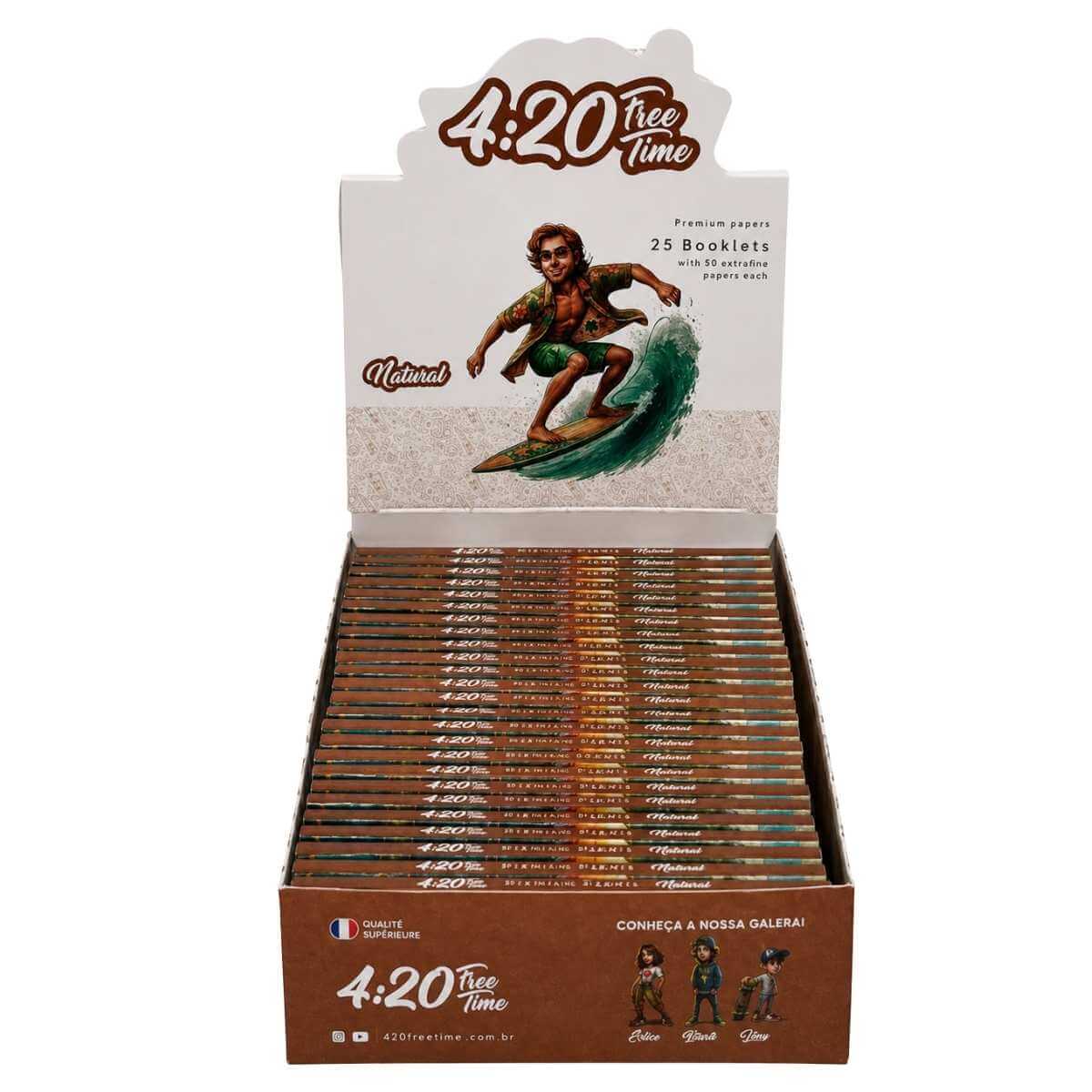 Seda 4:20 Free Time Natural King Size - Display c/ 25 unidades - Imagem 2
