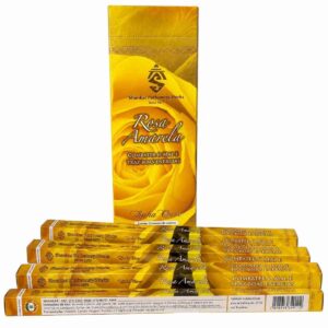Incenso Shankar Linha Ouro Aroma Rosa Amarela - Display C/25 Unidades
