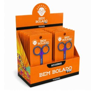 Tesoura Bem Bolado Pop - Display C/10 Unidades