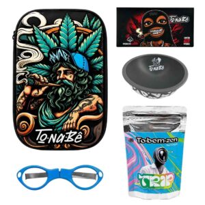 Kit Case Tonabê Full Print C/ Cuia, Piteira, Tabaco, Tesoura e Adesivo