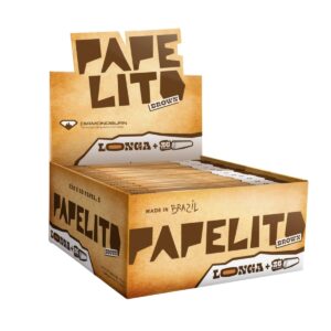 Seda Papelito Brown Longa C/ Piteira - Display C/24 Livretos