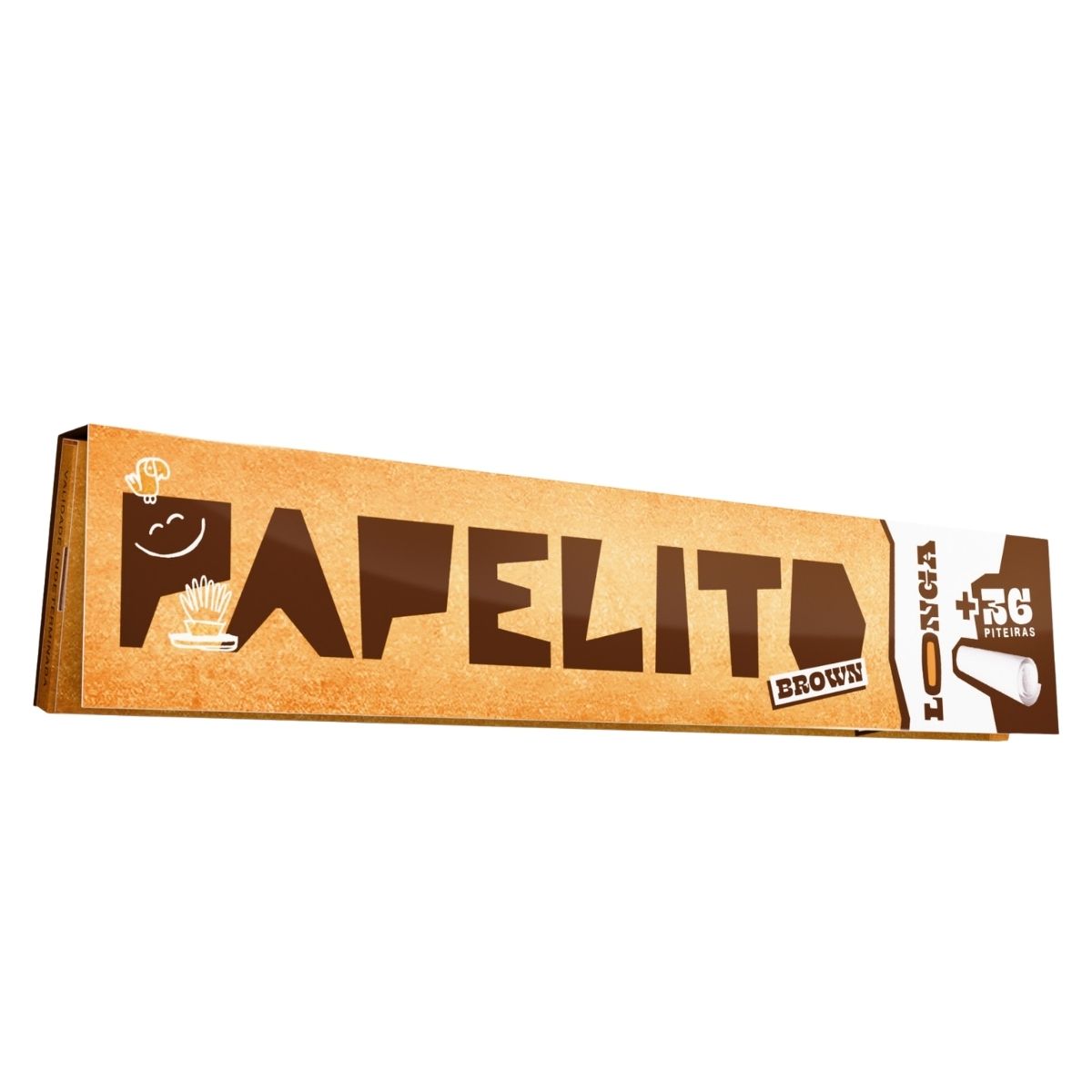 Seda Papelito Brown Longa C/ Piteira - Display C/24 Livretos - Imagem 2
