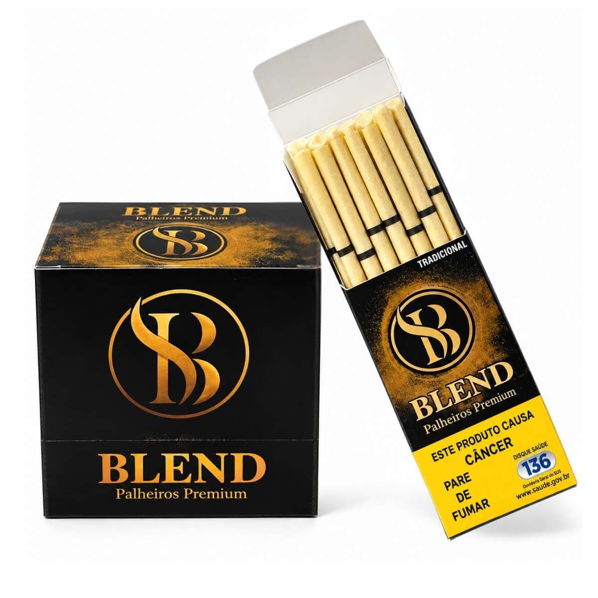 Cigarro de Palha Blend Tradicional C/ Piteira- Display C/10 Maços - Imagem 2