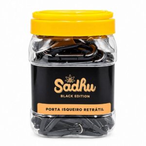 Porta-Isqueiro Mosquetão Retrátil Sadhu Pequeno Black Edition - Display C/30 Unidades