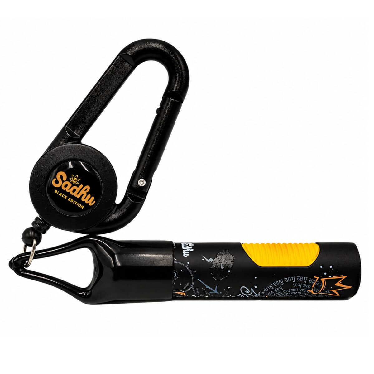 Porta Isqueiro Mosquetão Retrátil Sadhu Grande Black Edition - Display C/30 Unidades - Imagem 4