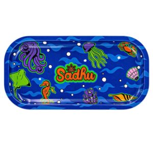 Bandeja Sadhu Fundo do Mar Metal Retangular - Unidade