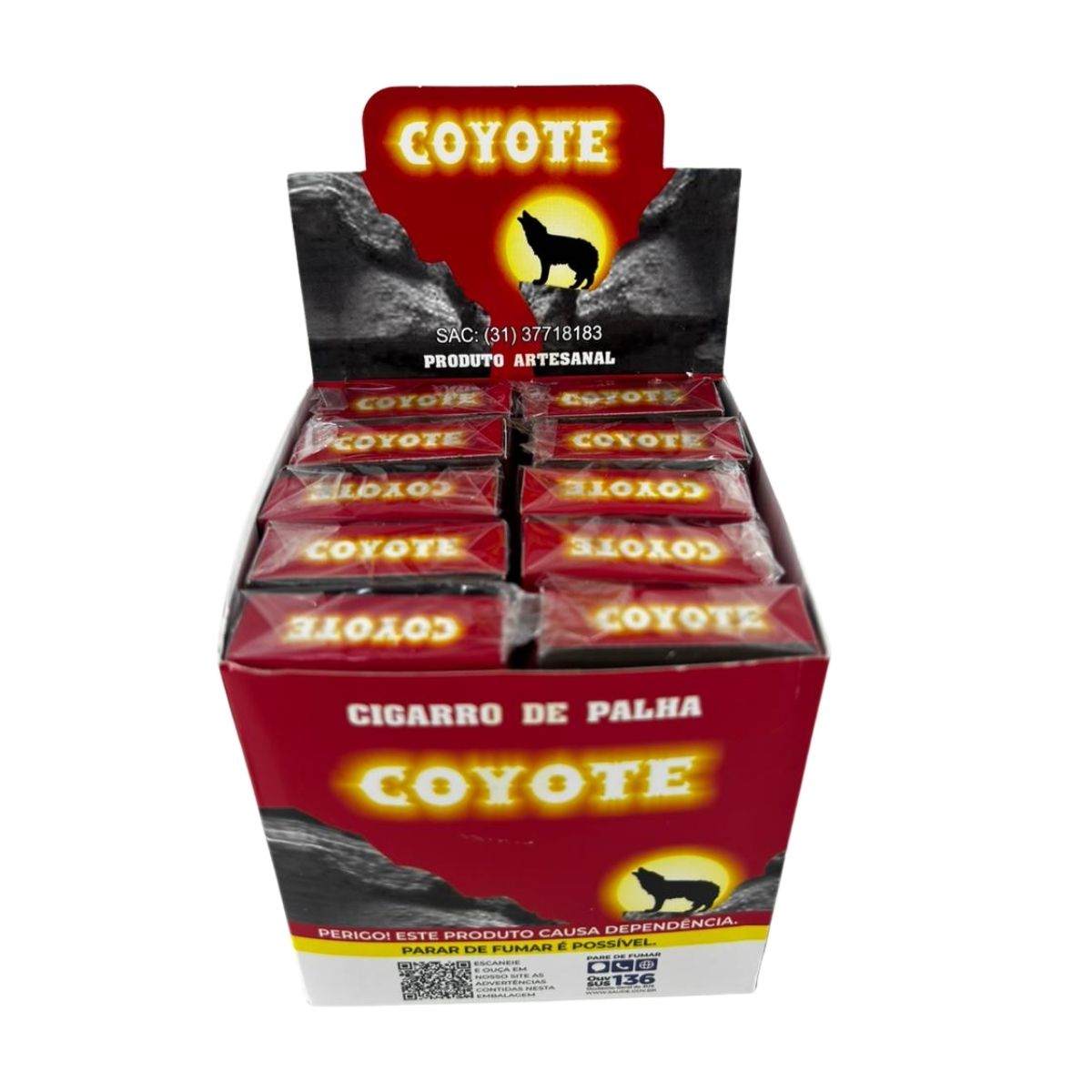 Cigarro de Palha Coyote Tradicional - Display C/10 - Imagem 3